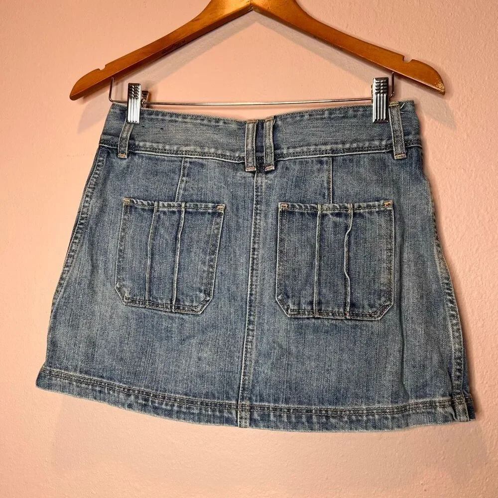 Abercrombie & Fitch Skirt Size 00 Y2K Denim Micro Mini Denim W/pockets